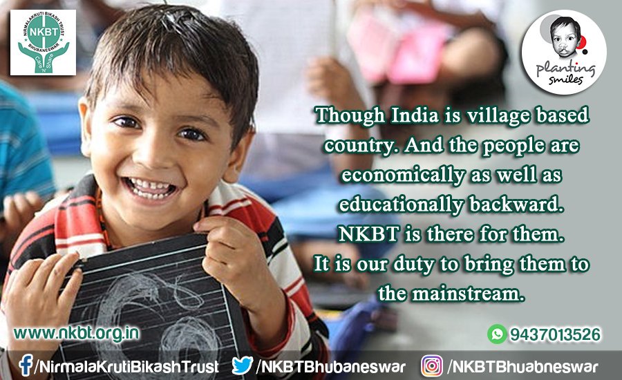nkbtbhubaneswar's tweet photo. Though India is village-based country. And the people are economically as well as educationally backward. NKBT is there for them. It is our duty to bring them to the mainstream.
🌍 https://t.co/Uwkn9GPLrB 📱 9437013526
#NKBT #Cleft #PlantingSmile #SmileTrain #SmileTrainIndia https://t.co/DYeeQKYq2L