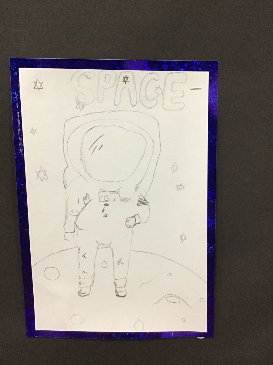 JoDPickering's tweet photo. The first week of art club was a success. How to draw wacky space and fascinating aliens @BirCopAcad #fides https://t.co/YtJwVwESAf