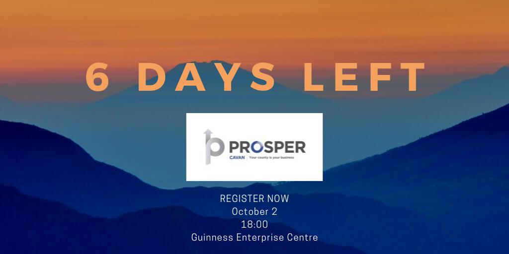 ProsperSeries's tweet photo. Only 6 days away from Prosper Cavan! Hear from entrepreneurs from @apridata and OTT Software including keynote speaker Michael Hanley, CEO of Lakeland Dairies
Limited tickets left don't miss out! https://t.co/LxtJLGMt8H
#ProsperSeries #ProsperCavan https://t.co/504b4x043Z