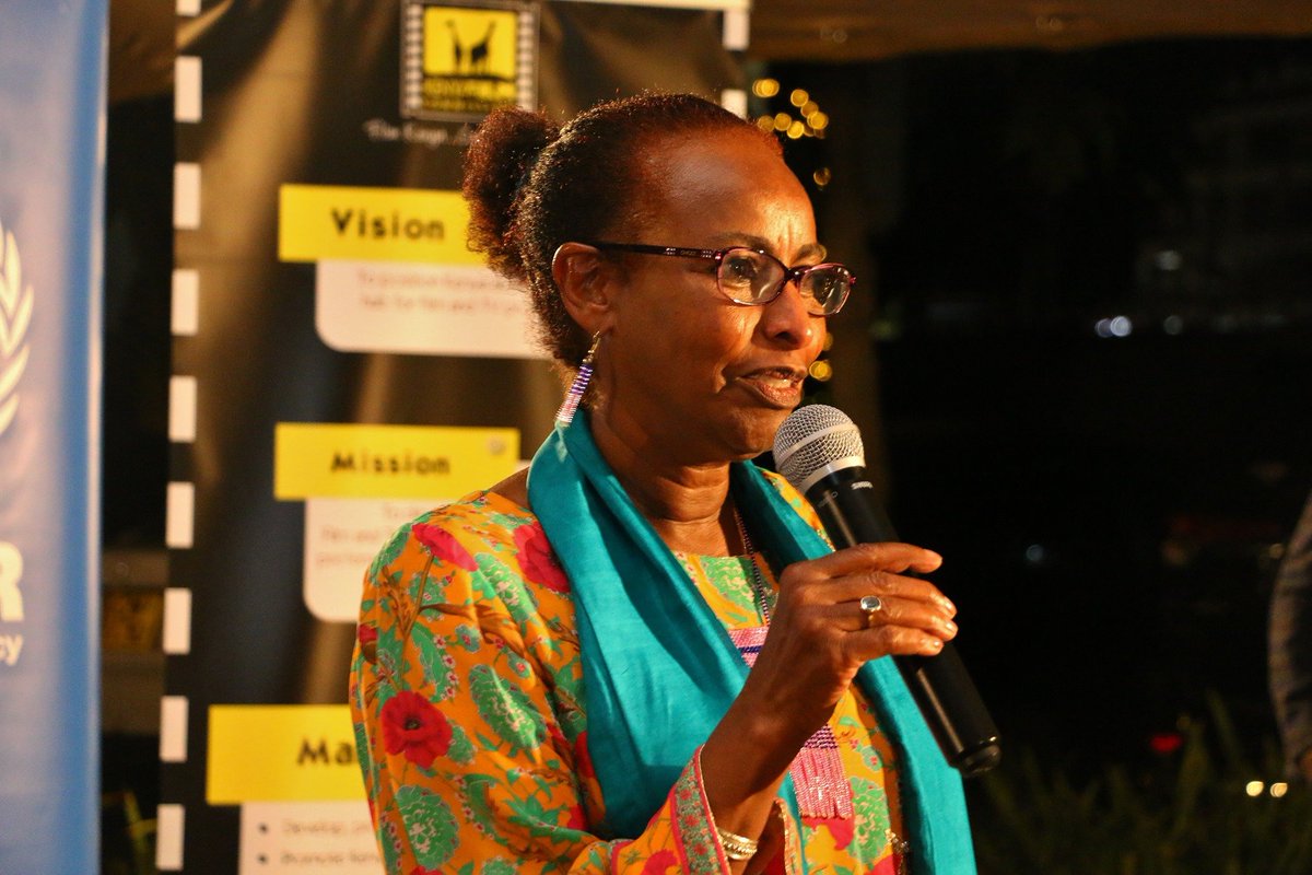 filmaidkenya's tweet photo. #TB to when @UNHCR_Kenya Rep @Fathiaabdalla presented the award for BEST FICTION FILM to @FilmAid graduate @CatherineNatii2 during FilmAid's Film Festival 2019 #FAFF2019 π https://t.co/iVJ8BXjJVo