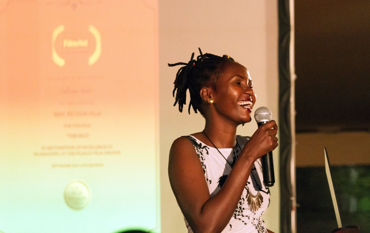 filmaidkenya's tweet photo. #TB to when @UNHCR_Kenya Rep @Fathiaabdalla presented the award for BEST FICTION FILM to @FilmAid graduate @CatherineNatii2 during FilmAid's Film Festival 2019 #FAFF2019 π https://t.co/iVJ8BXjJVo
