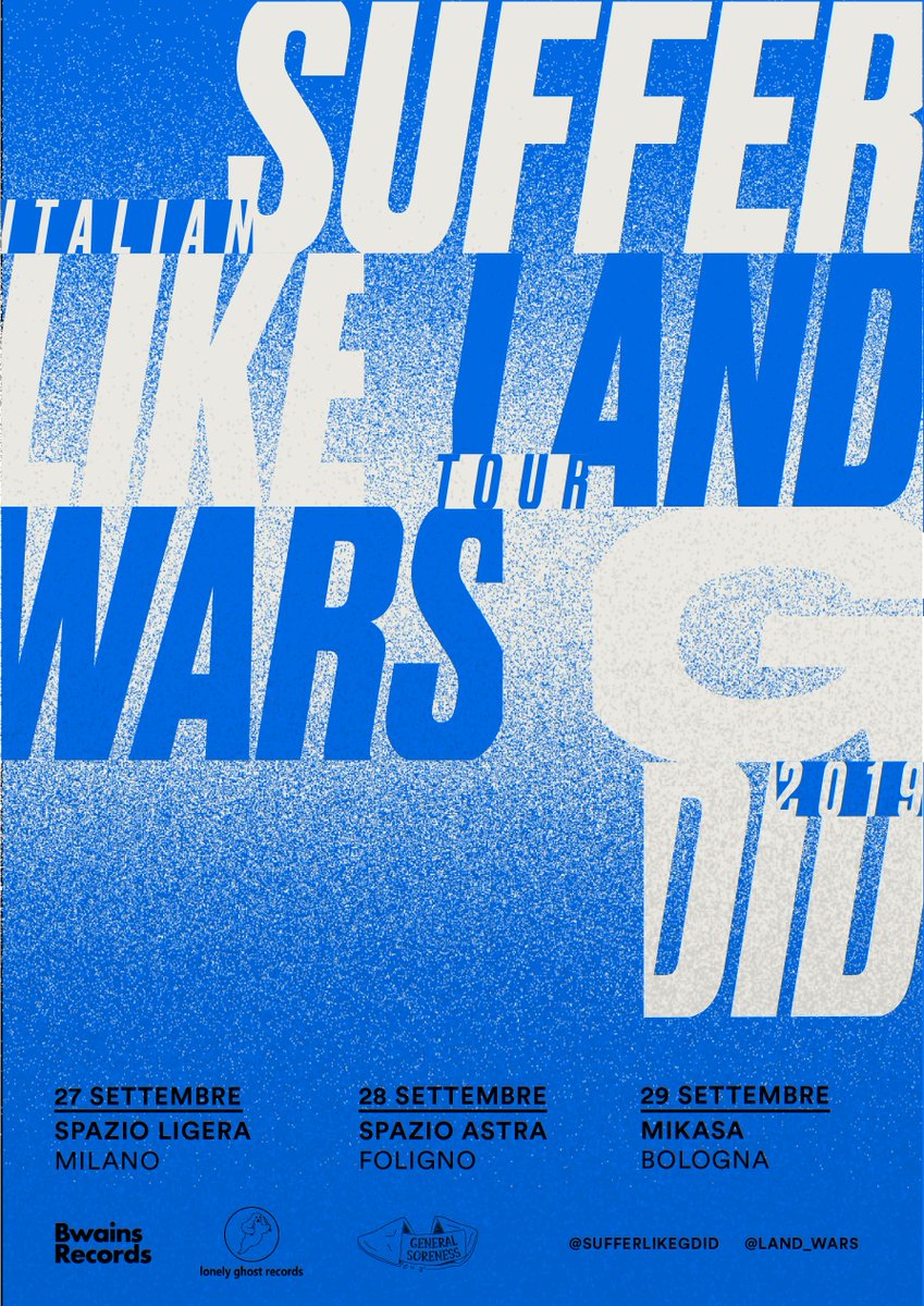 This Friday we are heading to Italy with the epic <a href="/land_wars/">LandWars</a> ...

27th - Milano - Spazio Ligera
28th - Foligno - Spazio Astra
29th - Bologna - Mikasa