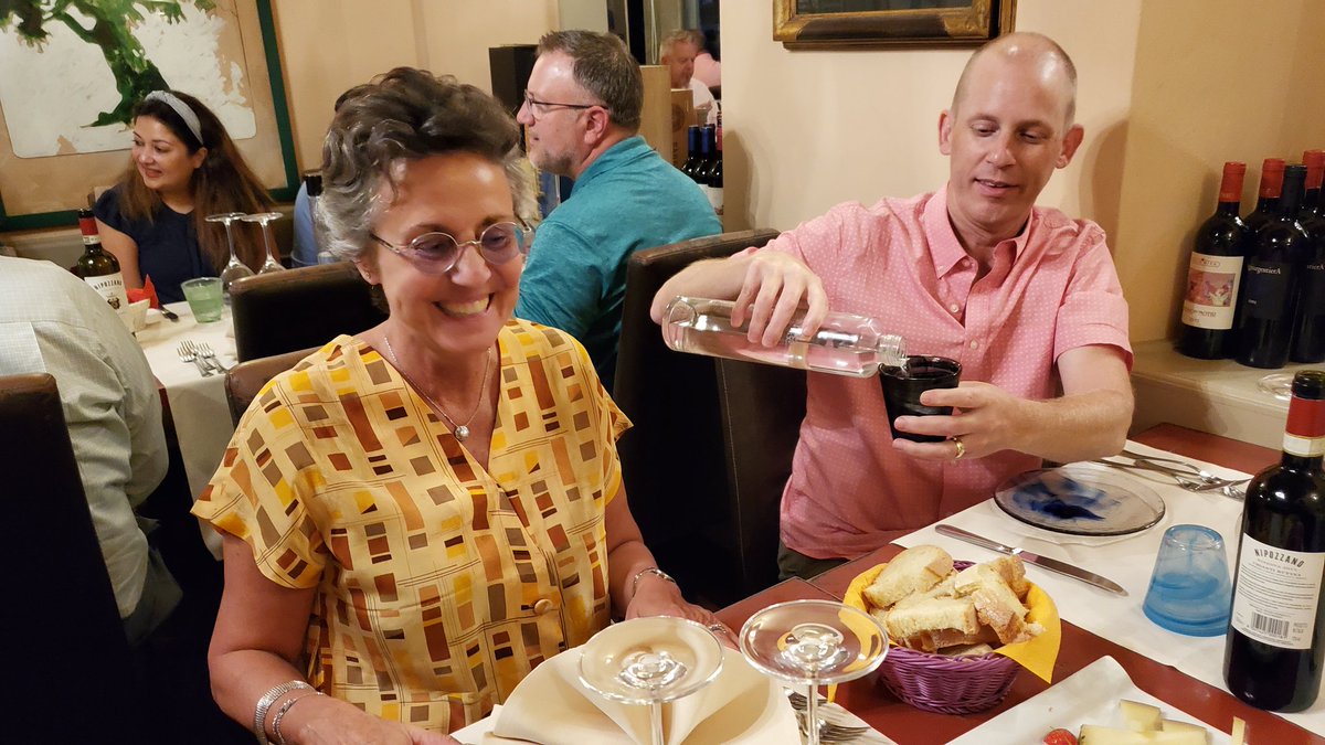 aerowish's tweet photo. @Italy2019lj Our new friend Pina is a food fanatic...apparently, Murray shares that passion. https://t.co/oDOHsUt6Uv