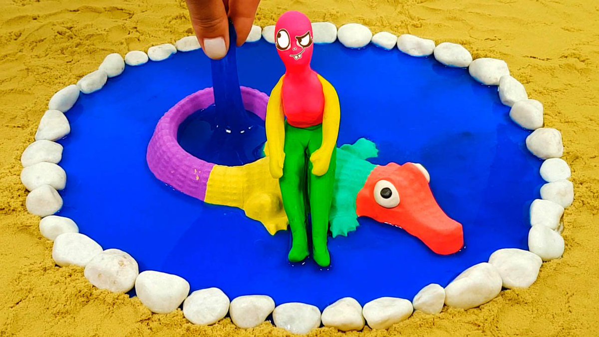 Как сделать Человека на Крокодиле из Кинетического песка, Бассейн Слизь | Учим цвета, Детские песни
youtube.com/watch?v=VjNv23…