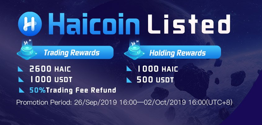 CoinWOfficial's tweet photo. CoinW New Listing: Haicoin $HAIC. 👏👏A listing promotion to be launched at 16:00(UTC+8) Sep 26

Trade&amp;Hold to win a share of 3600 $HAIC and 1500 $USDT
and 50% trading fee refund🤩

More details here: https://t.co/80aHVP0Kc4 https://t.co/pusSoP3EVT