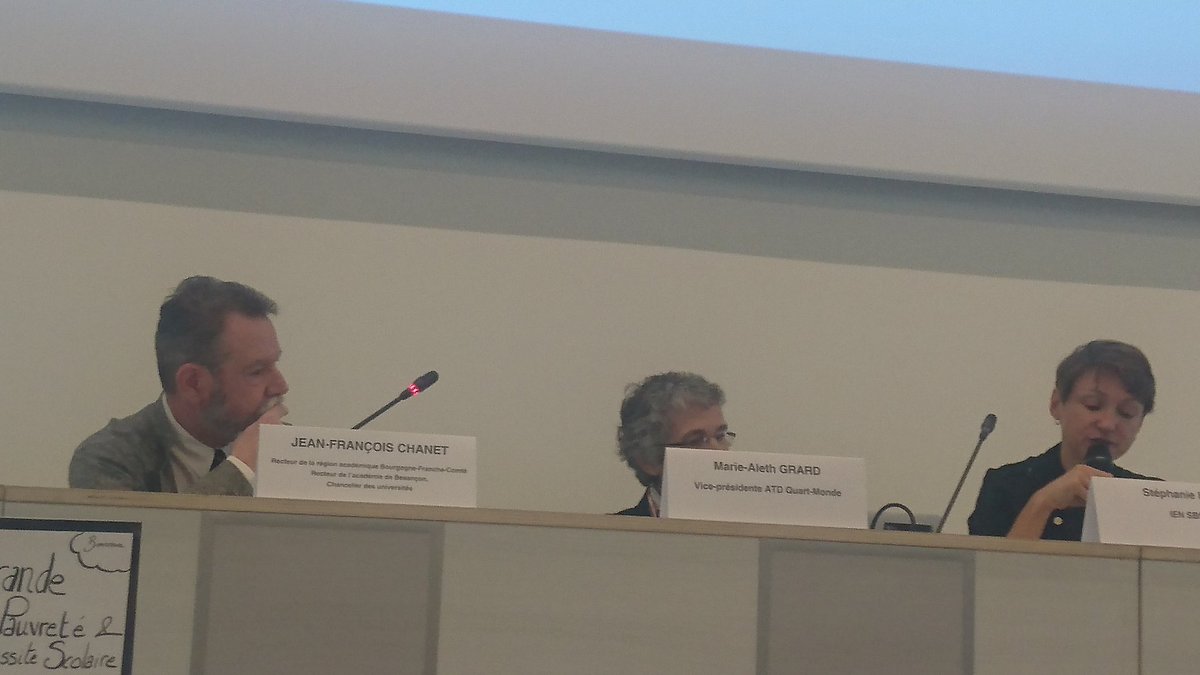 Le Recteur <a href="/ChanetJF/">Chanet Jean-François</a> ouvre le séminaire "grande pauvreté et réussite scolaire"  dans l'<a href="/acbesancon/">Académie de Besançon</a>.  Il cite Charles Peguy :"arracher les miséreux à la misère est un devoir social". Le premier devoir social.