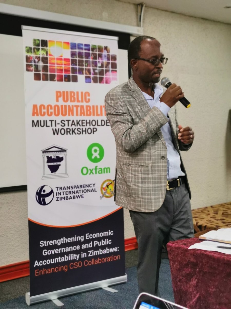 JabuShumba's tweet photo. Happening now @OxfaminZim in partnership with @SAPST @ZIMCODD1 @TizimHre #PublicAccountability multi-stakeholder #Dialogue workshop. Public Accountability is key for creating fiscal space for #social #protection, #education #Healthcare #fiscaljustuce #fightinequality https://t.co/VG7Pq6dBsM