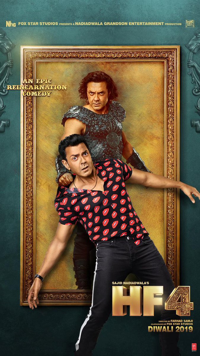 farhad_samji's tweet photo. Miliye Dharamputra ⚔ aur Max 💇‍♂ se! Jo sirf aur sirf apne dharam ke saamne jhukte hain! They’re here to take you by surprise😱 in the trailer of #Housefull4 🎬. Out on 27th September.
#SajidNadiadwala @thedeol @WardaNadiadwala @foxstarhindi @NGEMovies https://t.co/PB8rqCkNqm