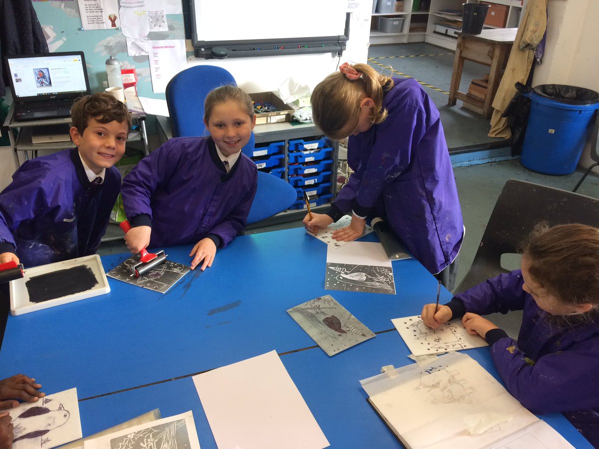 EPSArts's tweet image. @EPSPrep5 getting to grips with printing this week! #EPSAchieve