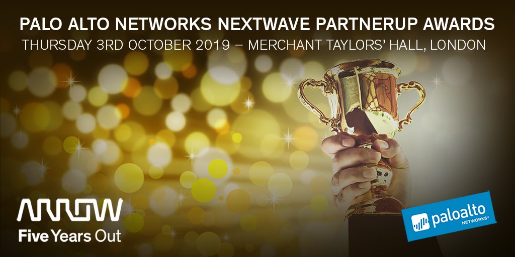 ArrowSecurity's tweet photo. Arrow is thrilled to invite you to the @PaloAltoNtwks Annual @NextWavePartner Up Awards & Celebration at Merchant Taylorsโ Hall on 3rd October. Find out more and secure your place today for this exclusive event! https://t.co/VevyAiSvOI #PaloAltoNetworks #NextWavePartner https://t.co/GZEaP7C0Ad