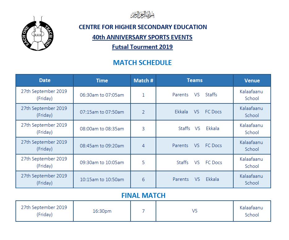CHSE_HighSchool's tweet photo. 40th Anniversary Futsal Tournament 2019. #teambuilding #activeinvolvement #healthylifestyle #goodluck all 4 teams. Supporters please come and support your teams. @MoEdumv @SchoolAdmin_MoE https://t.co/7Gh7qGkITh