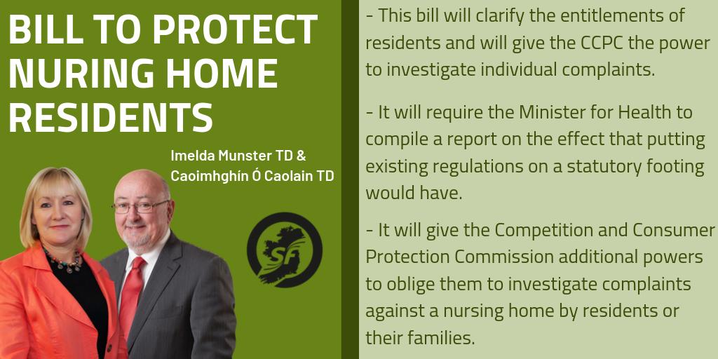 sinnfeinireland's tweet photo. Bill to protect nursing home residents from financial exploitation introduced – @ImeldaMunster https://t.co/bkW6PGDix3 #SFSolutions https://t.co/oYJDQBPOMo