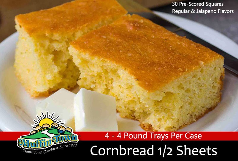 MuffinTown1's tweet photo. Muffin Town Cornbread Half Sheets are now available.
30 Scored Squares Per Tray - 4 Lbs. Trays Per Case #foodservice #family #jsbmuffintown #muffintown #shamrockfoods #meritfoodofarizona #dotfoods #schoolfoodservice #usfoods #walmart #bacon #nutrition #sysco #keyimpact https://t.co/Gn2EpdjKSP