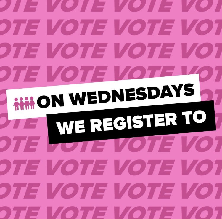MFOLIN2's tweet photo. On Wednesdays, we register to vote🤭 
Text VOTE to 954-954 to register, which is Soooooo fetch✨ https://t.co/FKsX9Bubhx