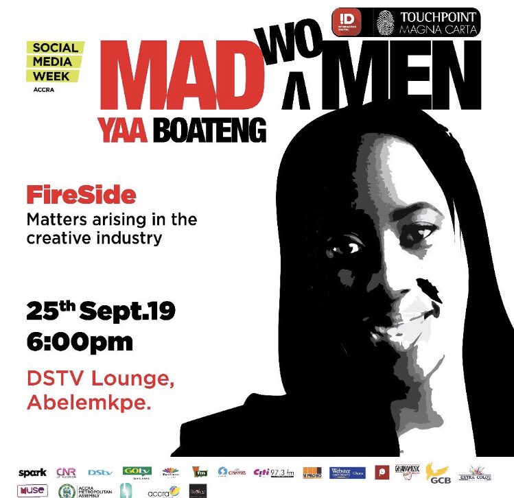 yaa1308's tweet photo. Social Media Week | Stories #WhereAreTheGirls #FiresideConversations #SMWAccra #2ndYearInARow #InviteYourself #LetsLearn #LetsShare @SMWiAccra @SilverbirdGhana @accramall_ltd @DStv_Ghana @Y1079FM @CitiTVGH @Citi973 @muse_africa @MESTAfrica @MiPROMOGH @PulseGhana https://t.co/gDpJ1bdoho