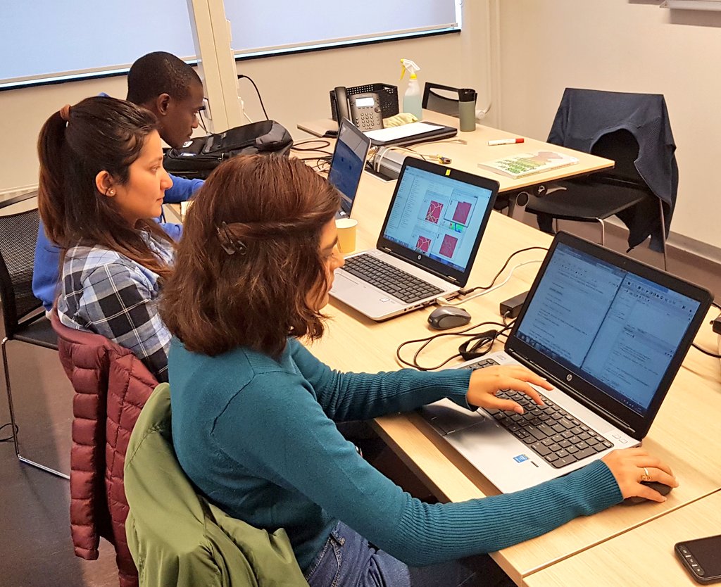 hansakwast's tweet photo. Day 3 of short course on scripting at @ihedelft. #Python libraries. Using the #PCRaster library for #mapalgebra. Already seeing some nice maps. https://t.co/bRWjkCsFqz https://t.co/YZ7QqJsWgG