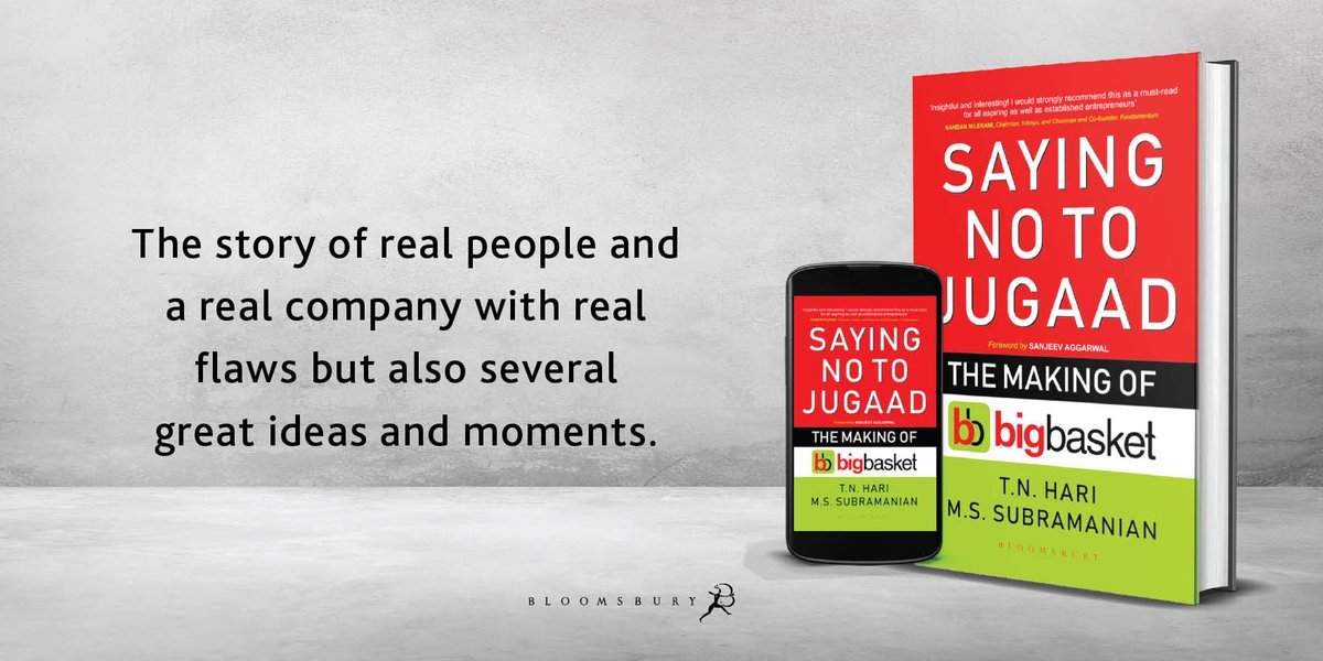 Read the firsthand account of how <a href="/Bigbasket/">Ekarin</a> became one of India's most successful start-ups in #SayingNoToJugaad by <a href="/TNHari/">T.N.HARI</a> and M.S. Subramanian #ComingSoon 
Pre-order here:  amzn.to/2lCKuPl "