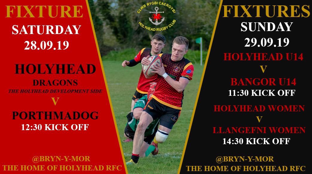 holyheadrugby's tweet photo. This weekend we have a feast of rugby on offer in Bryn-Y-Mor. 

@HH_womensrugby @HolyheadHawks @RygbiPorthmadog @CRLlangefni  @CRBangor @I_Am_Baston @ovalzonerugby https://t.co/s1gfRCM9gx