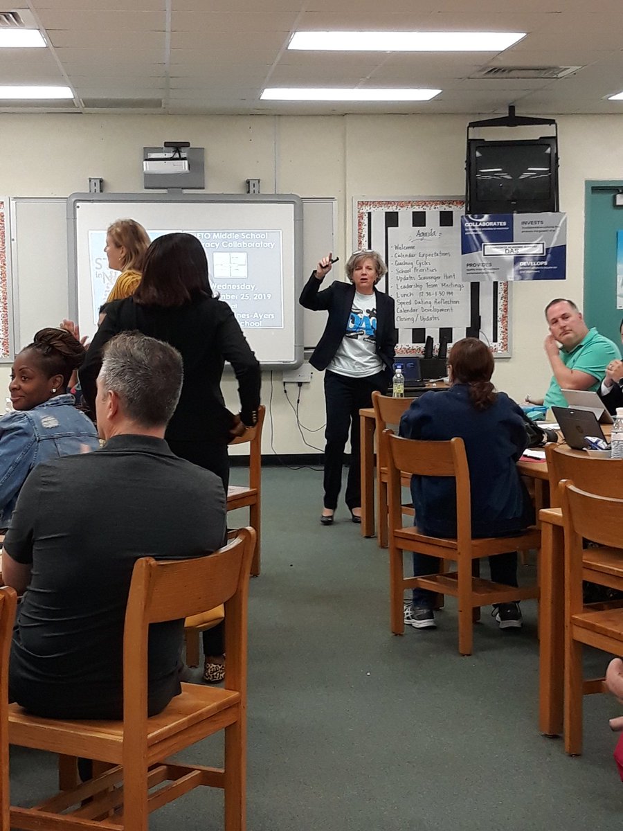 teachmeveras's tweet photo. Middle School Literacy Collaboratory @GeorgiaJAMiddle .@Readinglady1971 is setting the tone and ensuring APs and Coaches understand how important their work is. #StrengthinNumbersDAS @David_K_Moore @trydiggs @MDCPSDAS @MiamiSup @MiamiCAO https://t.co/B5Bgs6tIzQ
