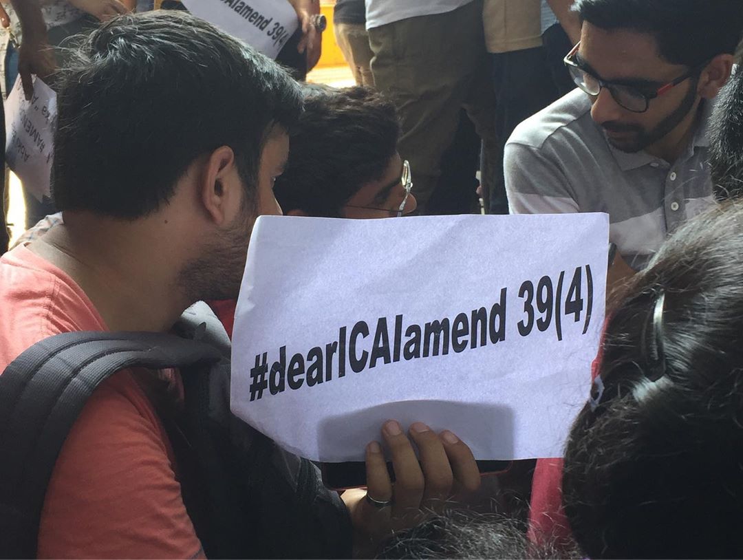CAclubindia's tweet photo. Live pictures from the Day-3 of CA students protest. #dearicaiplschange #dearICAI_amend39_4 #righttorechecking https://t.co/jum60CKGzG