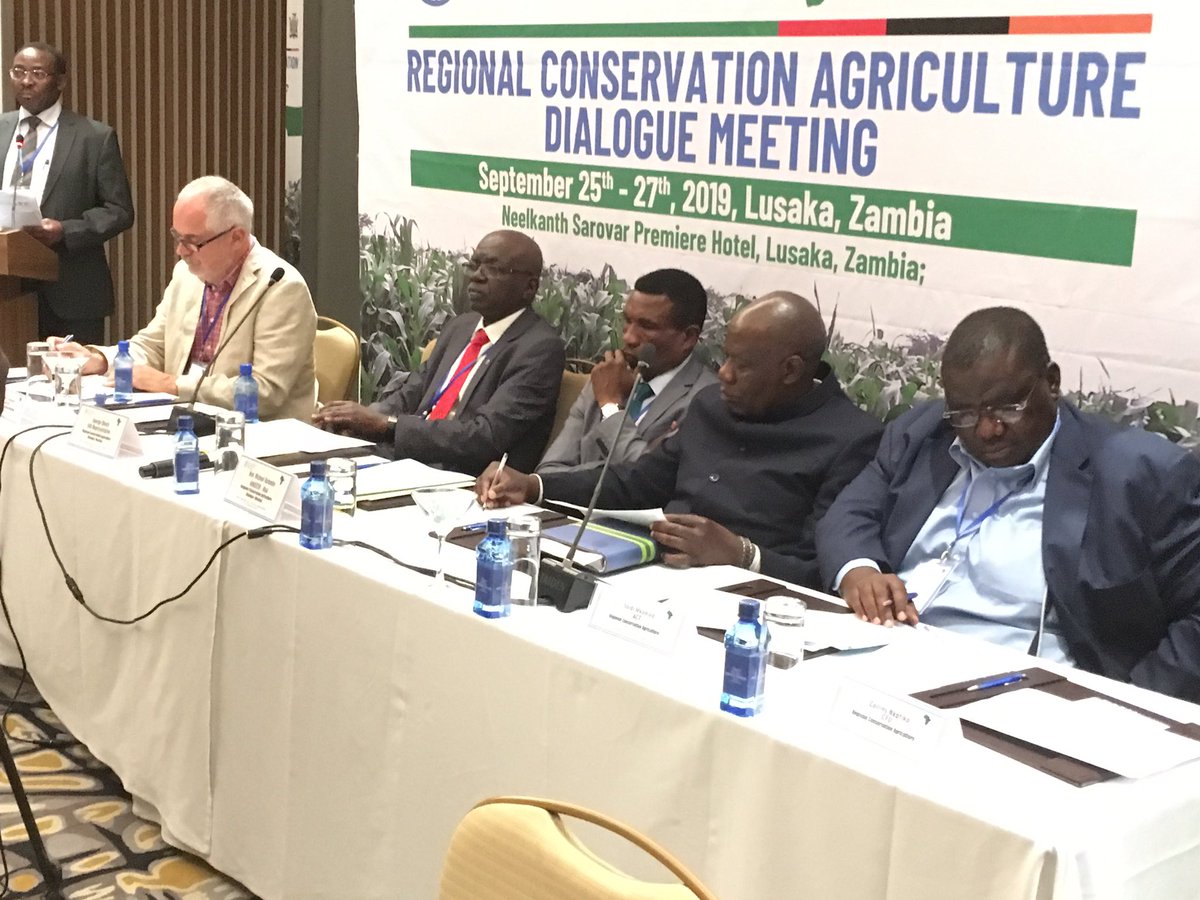 BusyBeeChris's tweet photo. Now happening in #Lusaka. Opening of the Regional @ConservationAg Dialogue meeting. Honoured by the Minister of Agriculture, Zambia, Hon Michael Katombo, this important meeting is now opened. This meeting is on how we improve on scaling! @odar @cimmyt @noradno  @ACTillage @FAO https://t.co/KrKiZ1ZKps