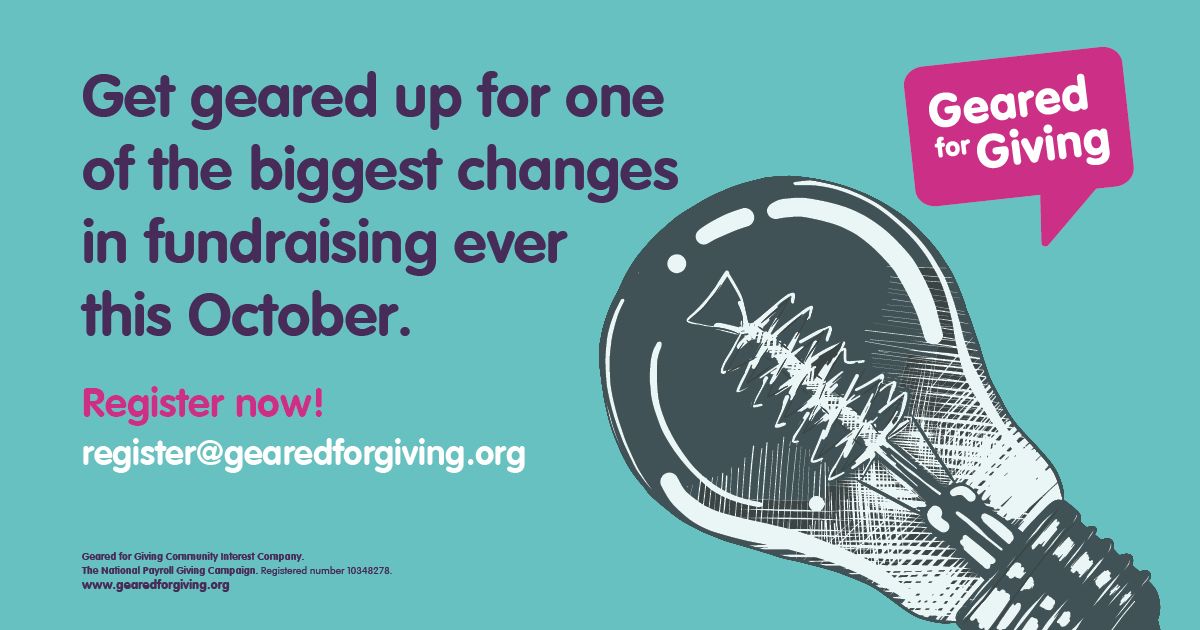 #ThePayrollGivingHub. A game changer for charities. Launching this October. 

#PayrollGiving #Fundraising #GiveAsYouEarn #Charity