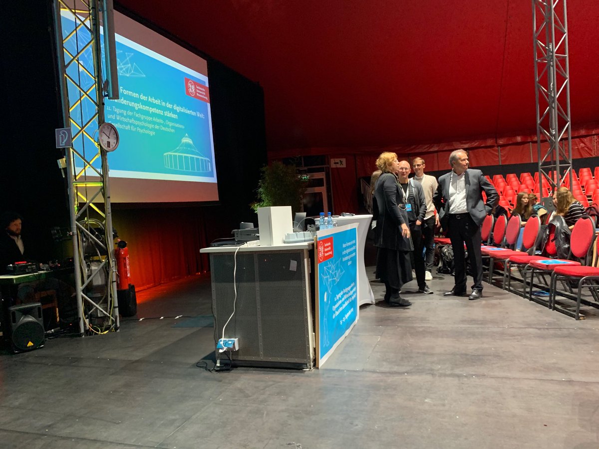 Here in braunchsweig Germany - about to do keynote in a circus tent! For German org psychs. #wetransformwork