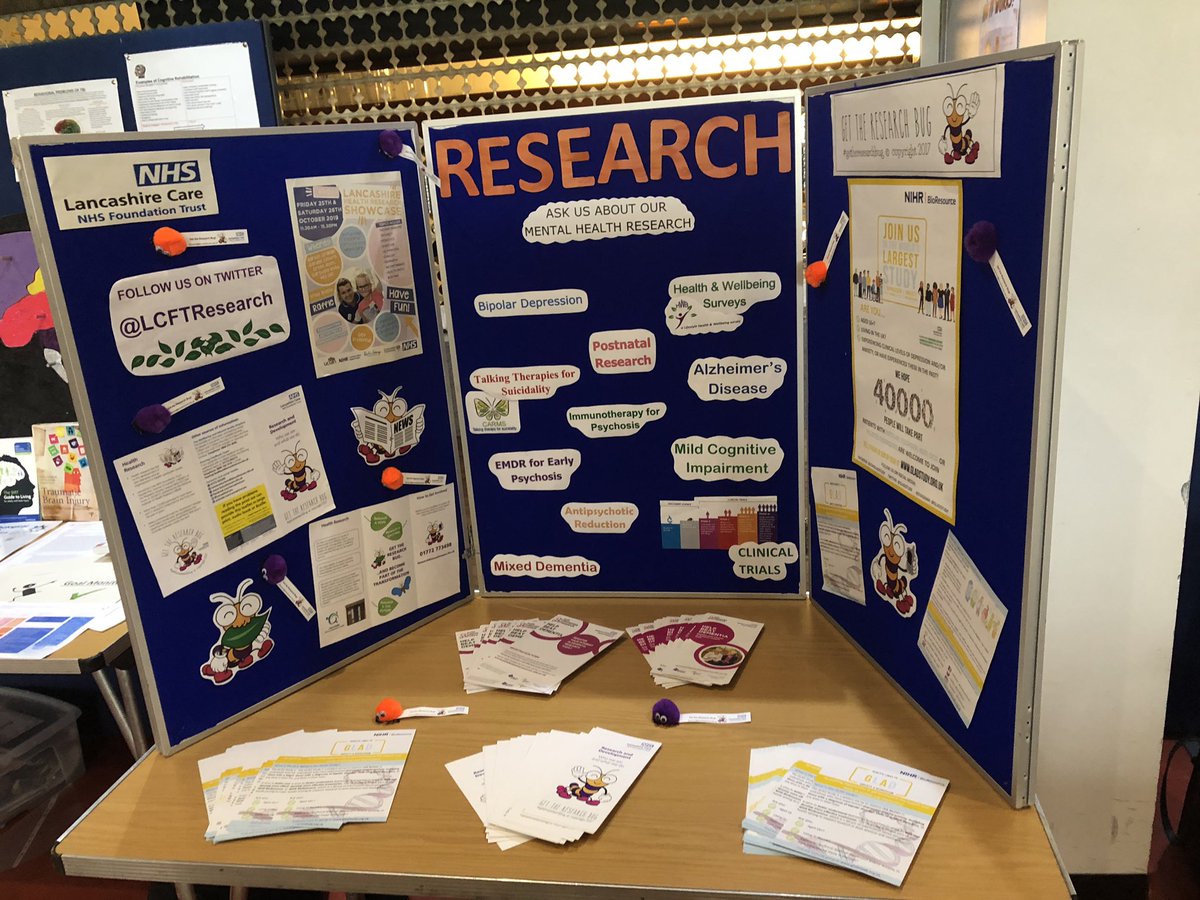LSCFTResearch's tweet photo. Here at the Psychological Professionals Annual Conference spreading the research bug and letting professionals know about our mental health research @LancashireCare #gettheresearchbug #LCFTPSY https://t.co/4cWoc6LGry