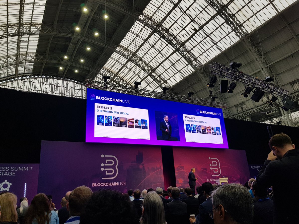 "Blockchain is nothing less than the second era of internet" quoting Don Tapscott opening the business summit stand at #BlockchainLive #CatalystNetwork