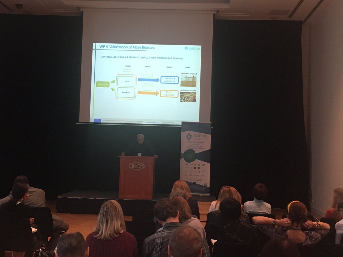 Coatings &amp; Adhesives: How to valorize #algae #biomass. Stefano Turri from #INSTM <a href="/polimi/">Politecnico di Milano</a> #H2020 <a href="/EU_EASME/">EASME - Executive Agency for SMEs</a> #SaltGaeProject