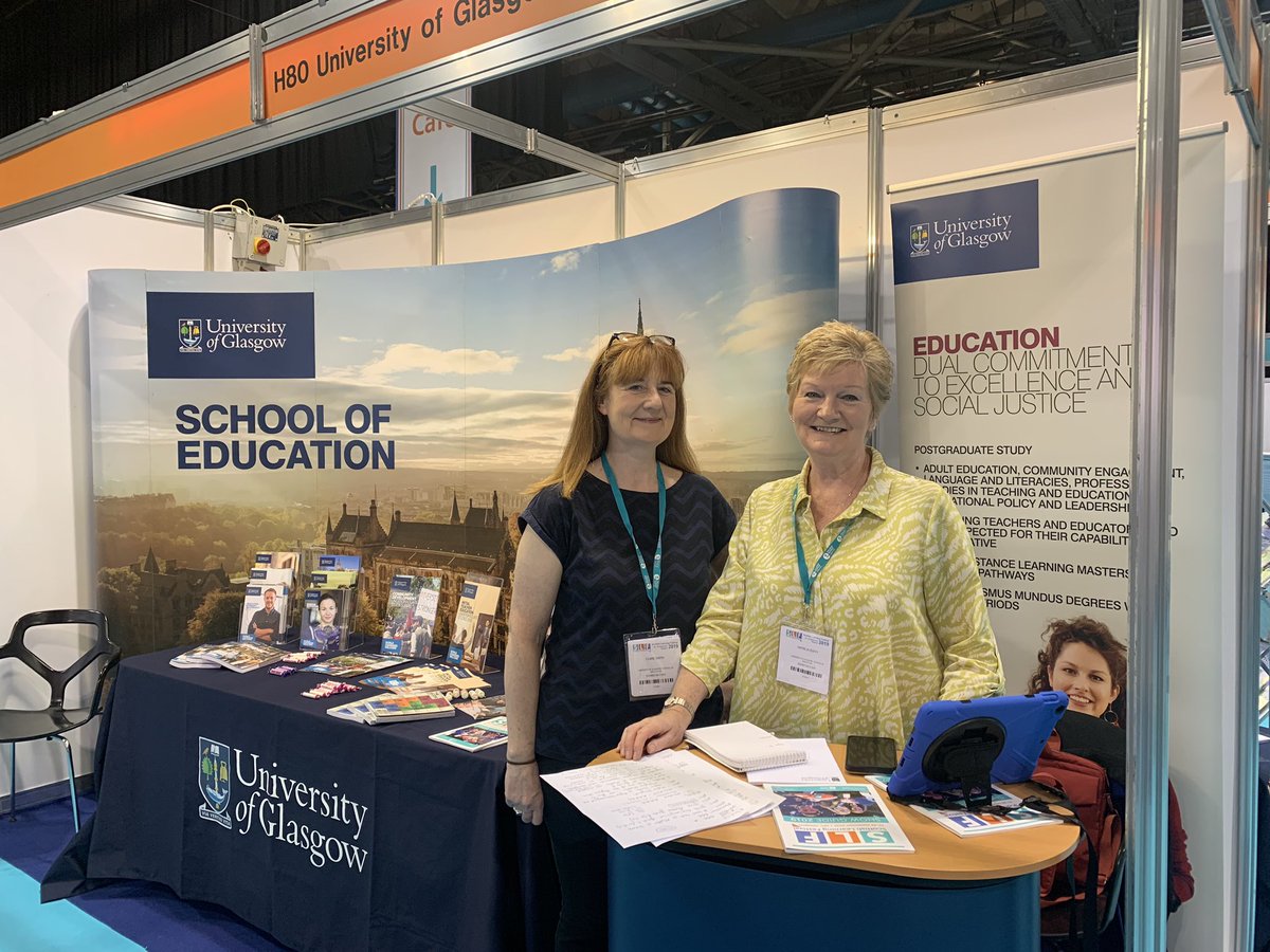 UofGEducation's tweet photo. It’s the first day of the Scottish Learning Festival at the SEC. We are here and looking forward to meeting you all👋 Come and visit us at stand H80 #SayYestoTeaching #TeamUofG https://t.co/uUKPWQUQo9