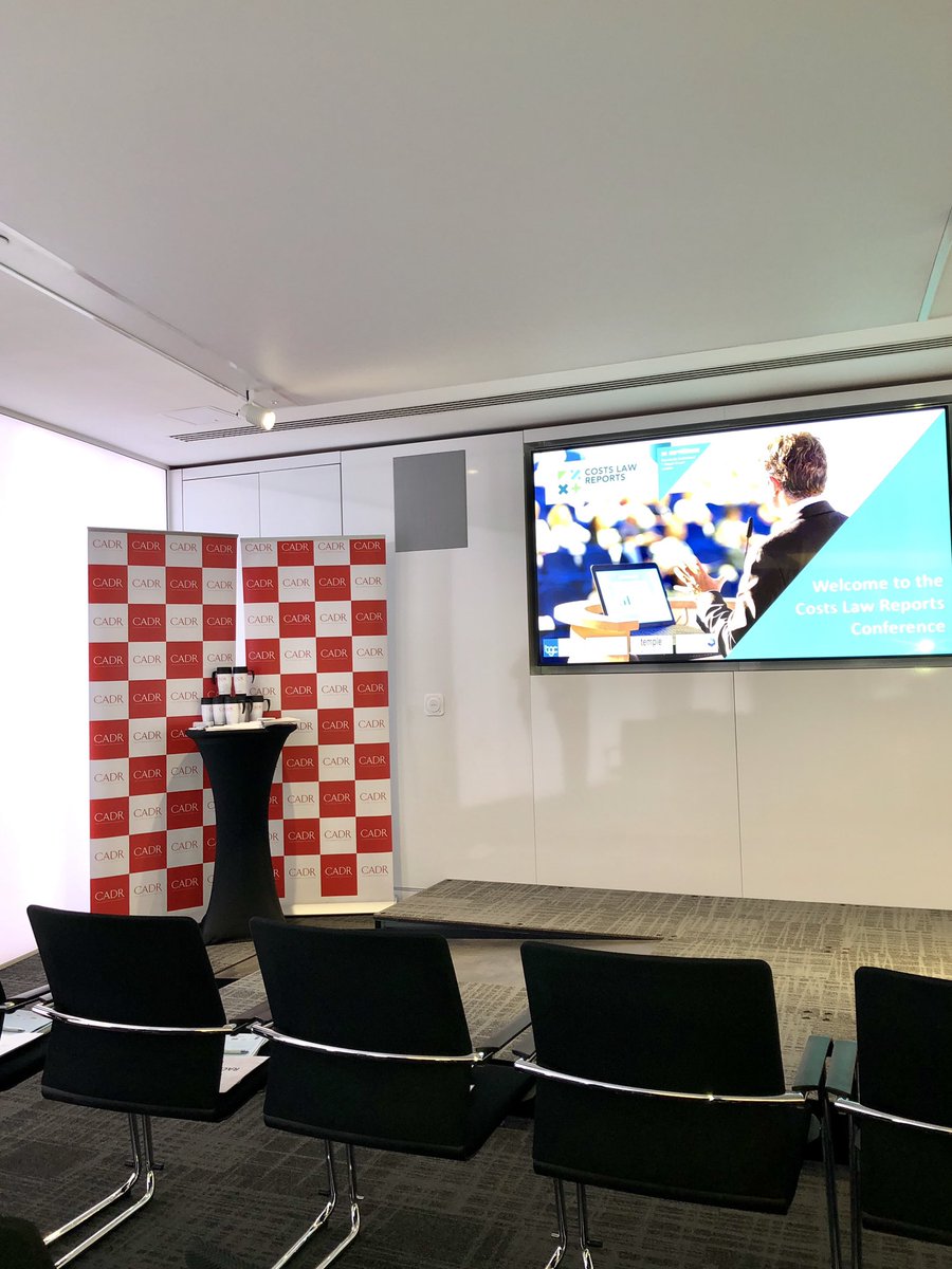 CostsADR's tweet photo. CADR are exhibiting today at the Costs Law Reports Conference at the offices of Eversheds Sutherland. Be sure to come and speak to one of our representatives if you’d like any information on all things costs!!
#Costs #ADR #CLRConference #London https://t.co/2kATmgQfrM