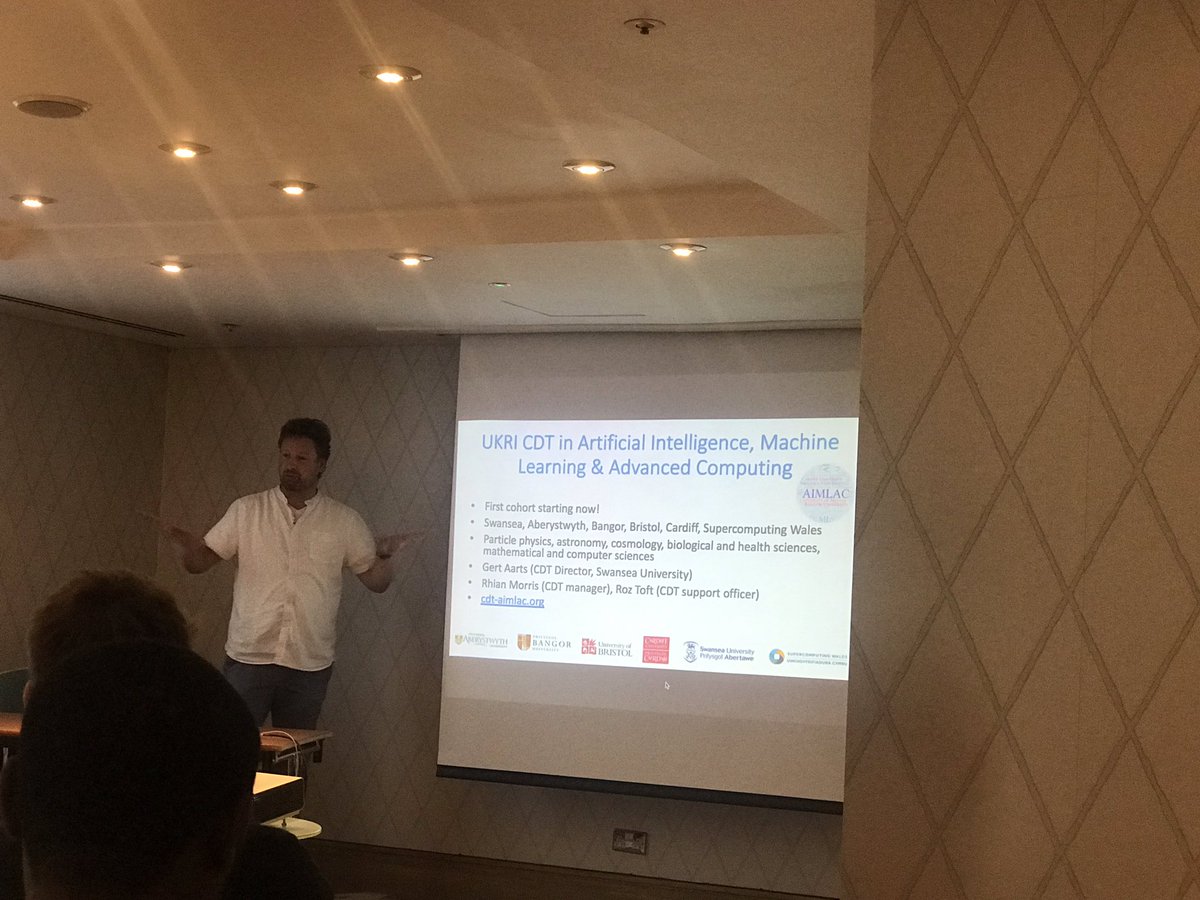 Prof Gert Aarts AIMLAC CDT Principal Investigator, welcoming the new cohort and outlining the potential exciting projects and industrial placements