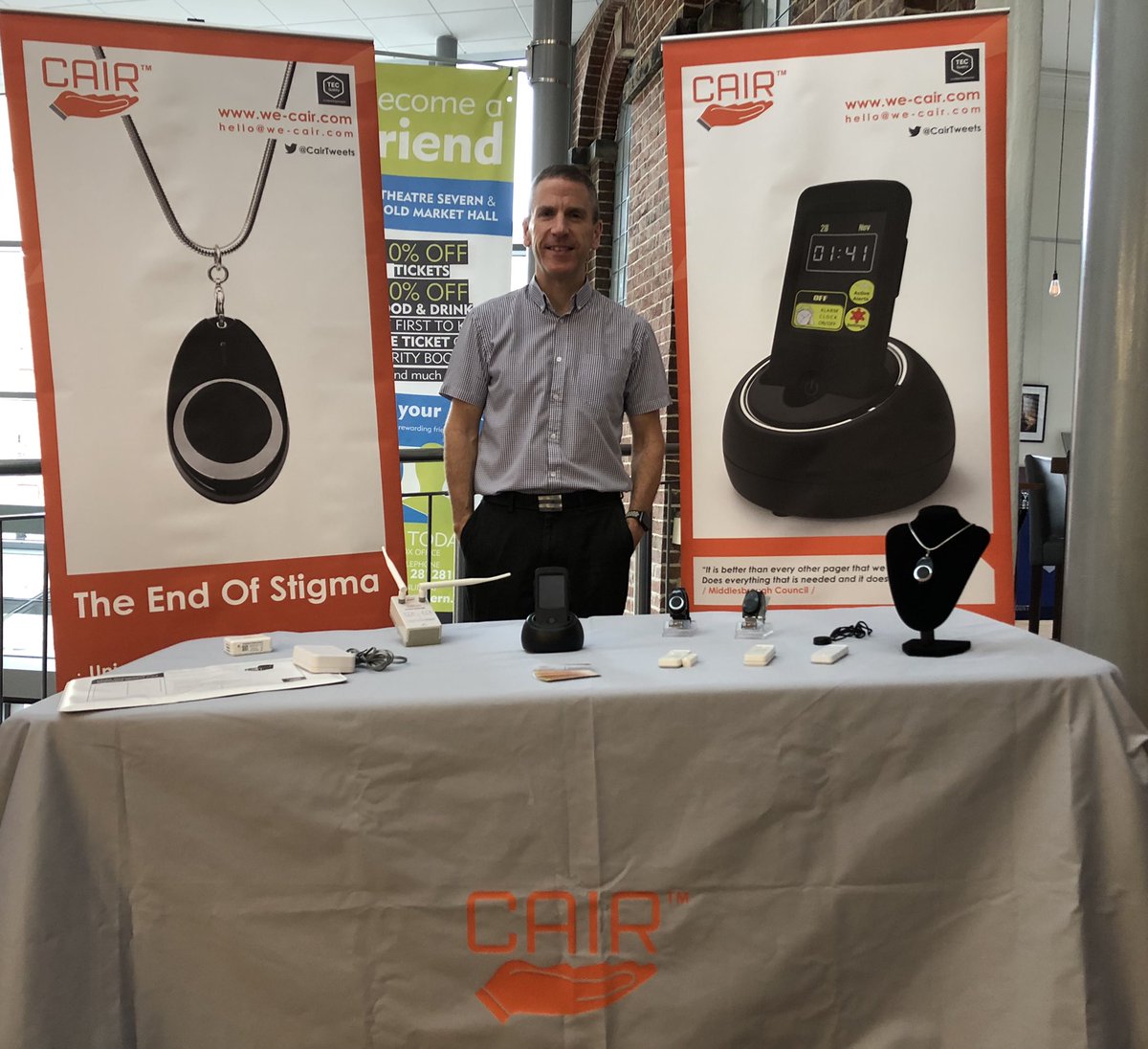 CairTweets's tweet photo. Day 2 of #TechSevern @TechSevern 

Visit our stand and Kevin will demonstrate our range of technology, designed to keep your loved ones safe in their own homes https://t.co/u1RPYrKCH1