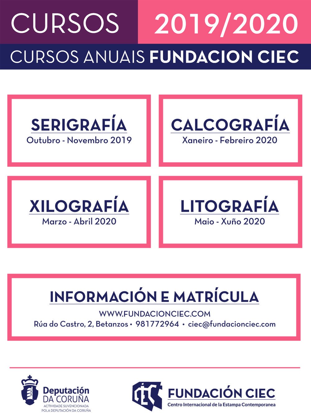Fundacion Ciec Achegamosvos Os Cursos Anuais 19 Que Comezan En Outubro E Acadan Xa A Edicion Numero Xvii Daccultura
