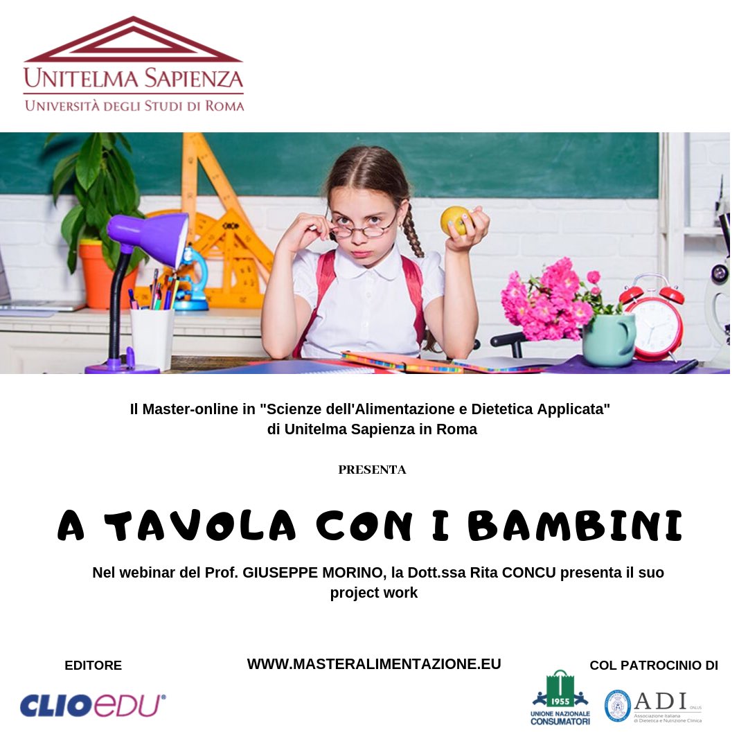 masteraliment's tweet photo. #ritaconcu #giuseppemorino #master #masteralimentazione #unitelmasapienza #roma #clioedu #cliocom #adi #consumatori #universita #master #webinar #stefaniagrigento #agrigento #eugeniodeltoma #deltoma #alimentazionesana #alimentazione #dietetica #dieteticapplicata #scienza https://t.co/I5Rfc42rZt