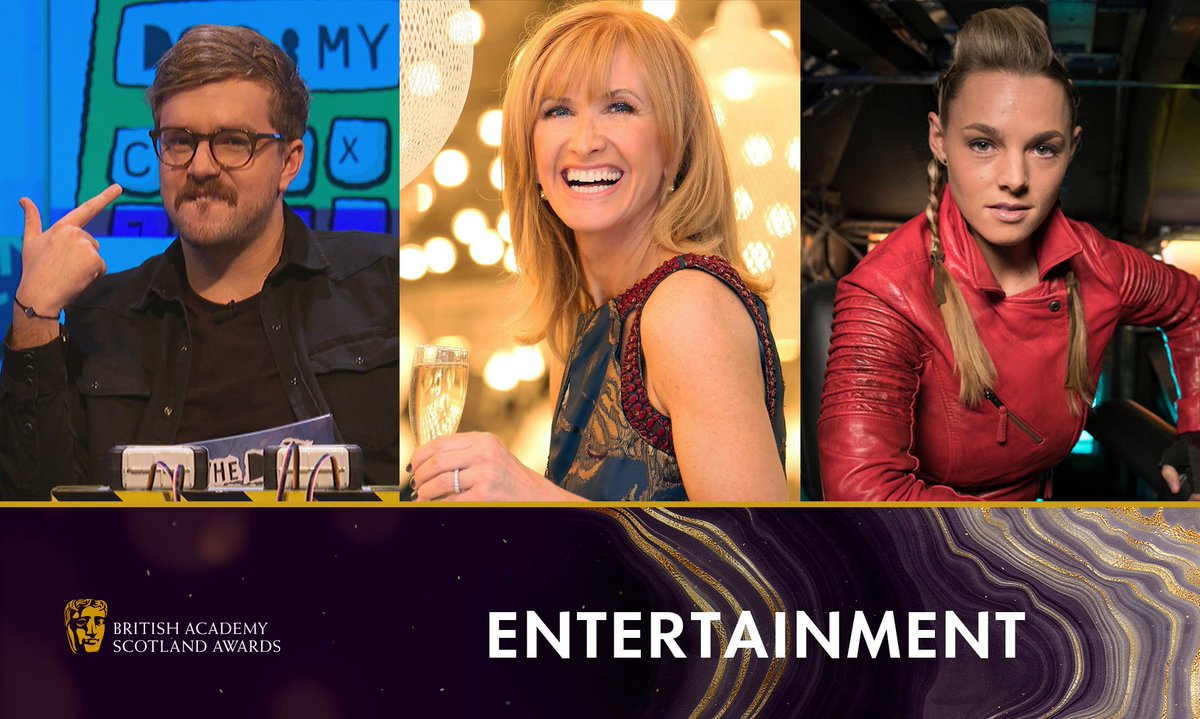 BAFTAScotland's tweet photo. The Entertainment nominees for #BAFTAScot19:
✨ The Dog Ate My Homework (@IainDoesJokes @CBBC )
✨ Hogmanay Live (@BBCScotland)
✨ Last Commanders (@CBBC @ObjectiveMediaG) https://t.co/nuaf9UWZFy
