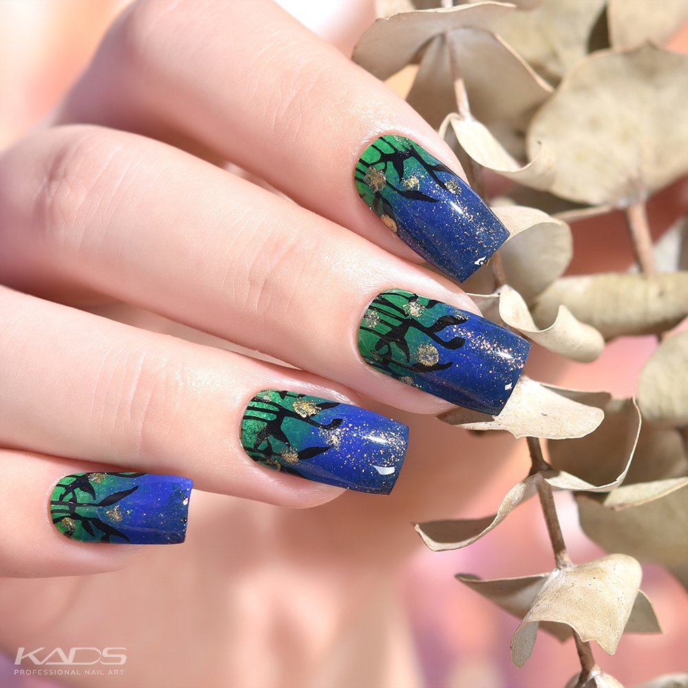 Kadsnailart's tweet photo. Nail design using KADS stamping plate Nature 016 from AliExpress store(link in bio). #nails #kads #kadsnailart #nailart #nailfashion #nailwork #naildesigns #nailplates #kadsnature #kadsnature016 #nailpolish #nailartaddict #skynails #greennails #cutenails #flowernails https://t.co/UCJqT6Vaup