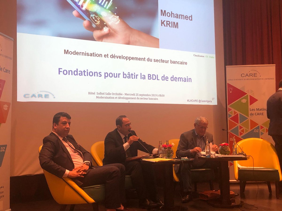 M. Krim : Fondations pour bâtir la BDL. BDL Sur la voie de la banque digitale.  #LMCare <a href="/CareAlgeria/">CARE Officiel</a>