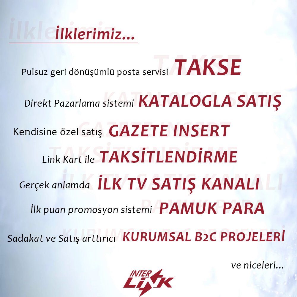 interlinkcomtr's tweet photo. Interlink Şirketler Grubu olarak gerçekleştirdiğimiz bir sürü ilklerimiz var, bunlardan bir kaçını sizler ile paylaşmak  istedik.

#ilklerimiz #başarı #sektör #başarı #sadakatprogram #loyalty #interlinkheryerde https://t.co/nhSuVWpMdp