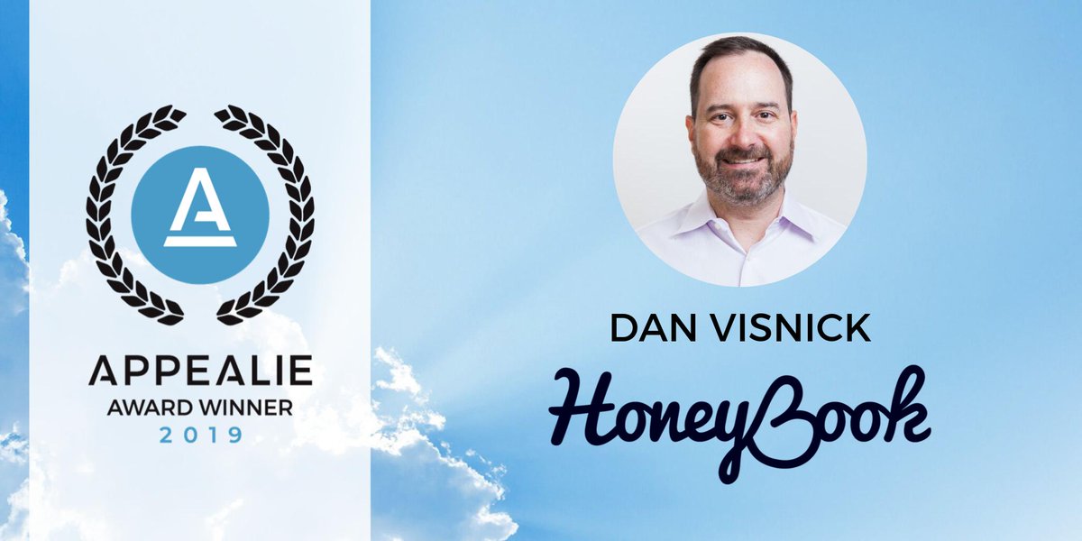 Congrats to <a href="/dan_visnick/">Dan Visnick</a> from <a href="/honeybook/">HoneyBook</a>, as a recipient of our 2019 SaaS Marketing Leader Award. appealie.com/saas-awards-20…