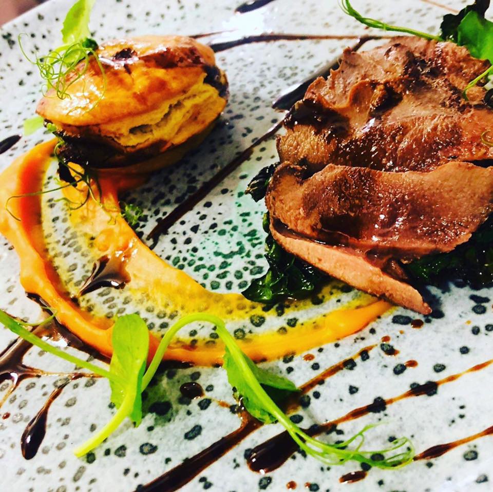 oystersrest's tweet image. NEW to @oystersrest #AlaCarteMenu #Starter
Pan-roast #PigeonBreast with #MiniGamePie #BlackKale #SweetPotato &amp;amp; #ThymeJus #finedining #gameseason #Strabane