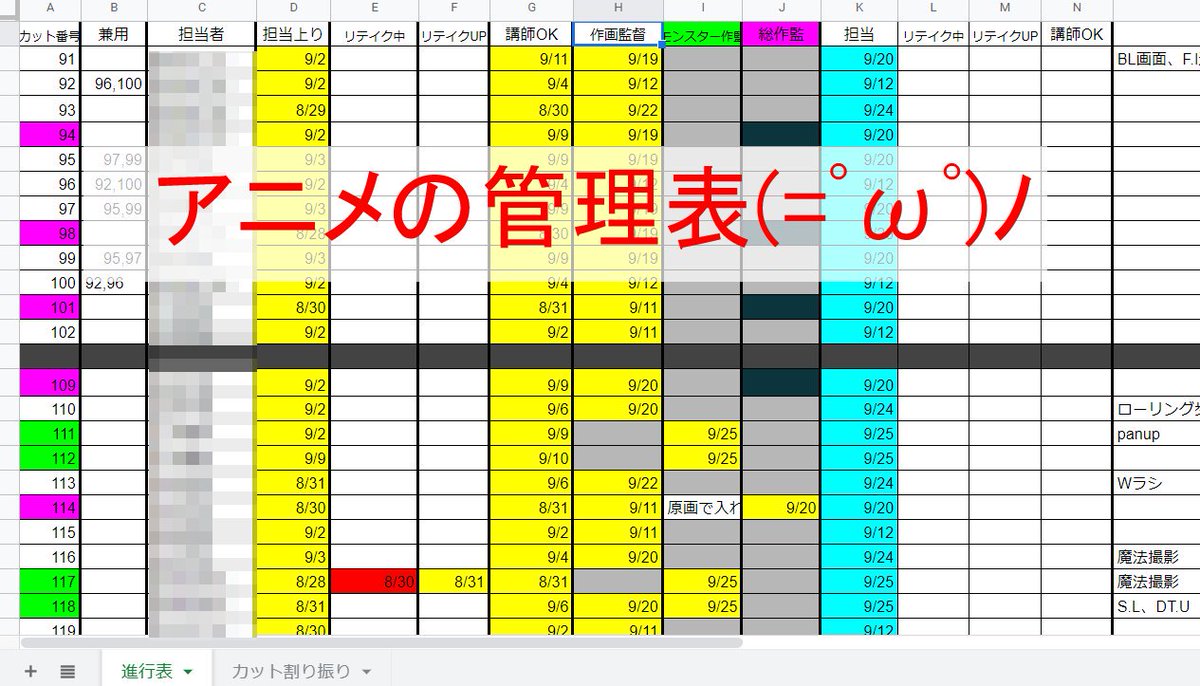 代々木アニメーション学院 福岡校 アニメ監督になるにはいろいろな経路がありますが その一つが制作進行 という職業から進む道 毎月決まったお給料でアニメに関わるスタッフの管理やスケジュールを考える仕事 卒制でも監督科の学生はその役割をしっかり