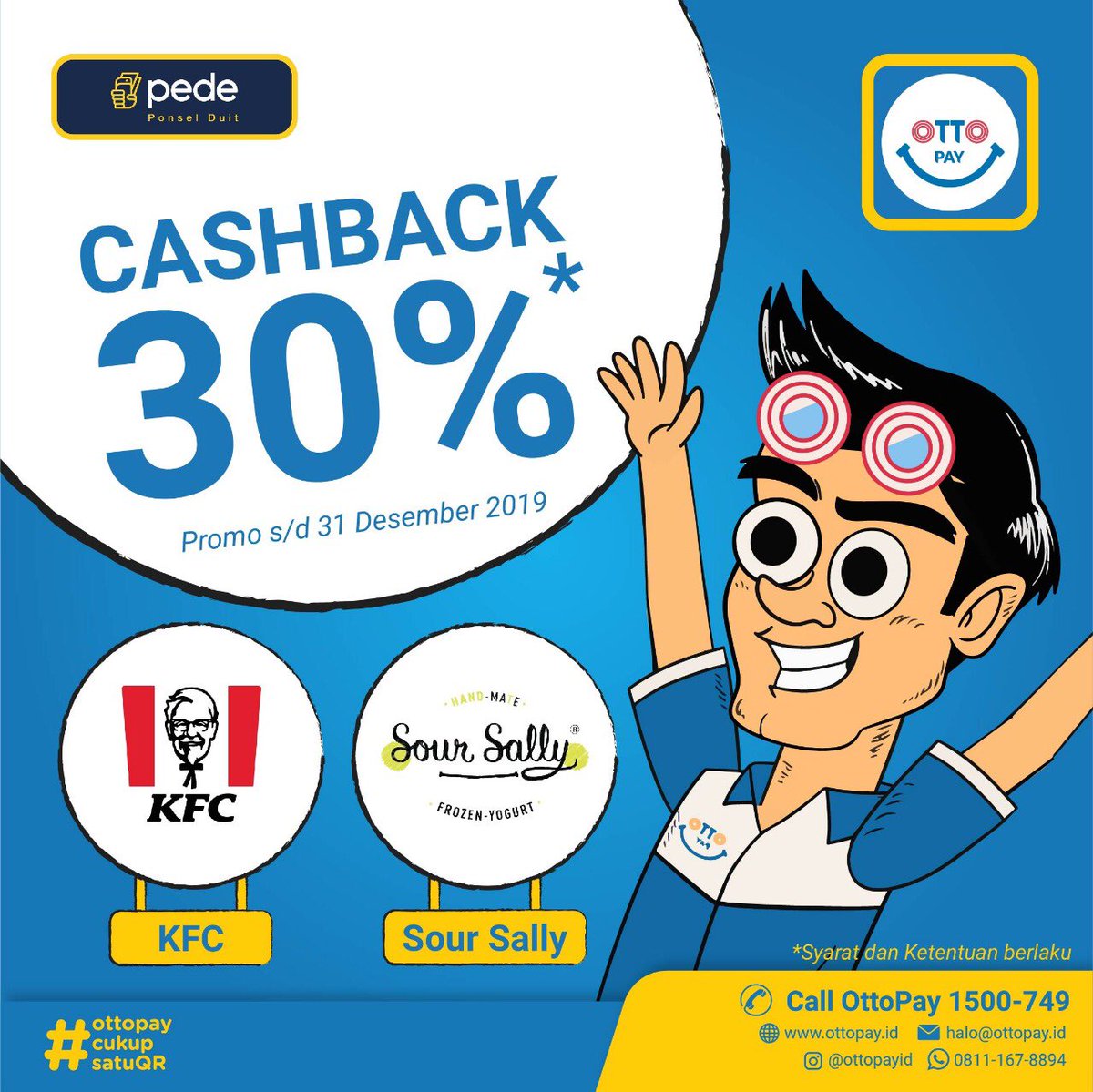 OttoPayID's tweet photo. Yuk! Nikmati promo cashback seru dari modern merchant OttoPay dengan menggunakan aplikasi Pede 🤩
#OttoPay #OttoPayCukupSatuQR #Promo #PromoHaircut #Haircut #10MinuteHaircut #PotongRambut #Potram #PromoSalon #Salon #HairSalon #PromoCashback #PromoMakanan #PromoMinuman #PromoKFC https://t.co/Hz3nRaIjJP