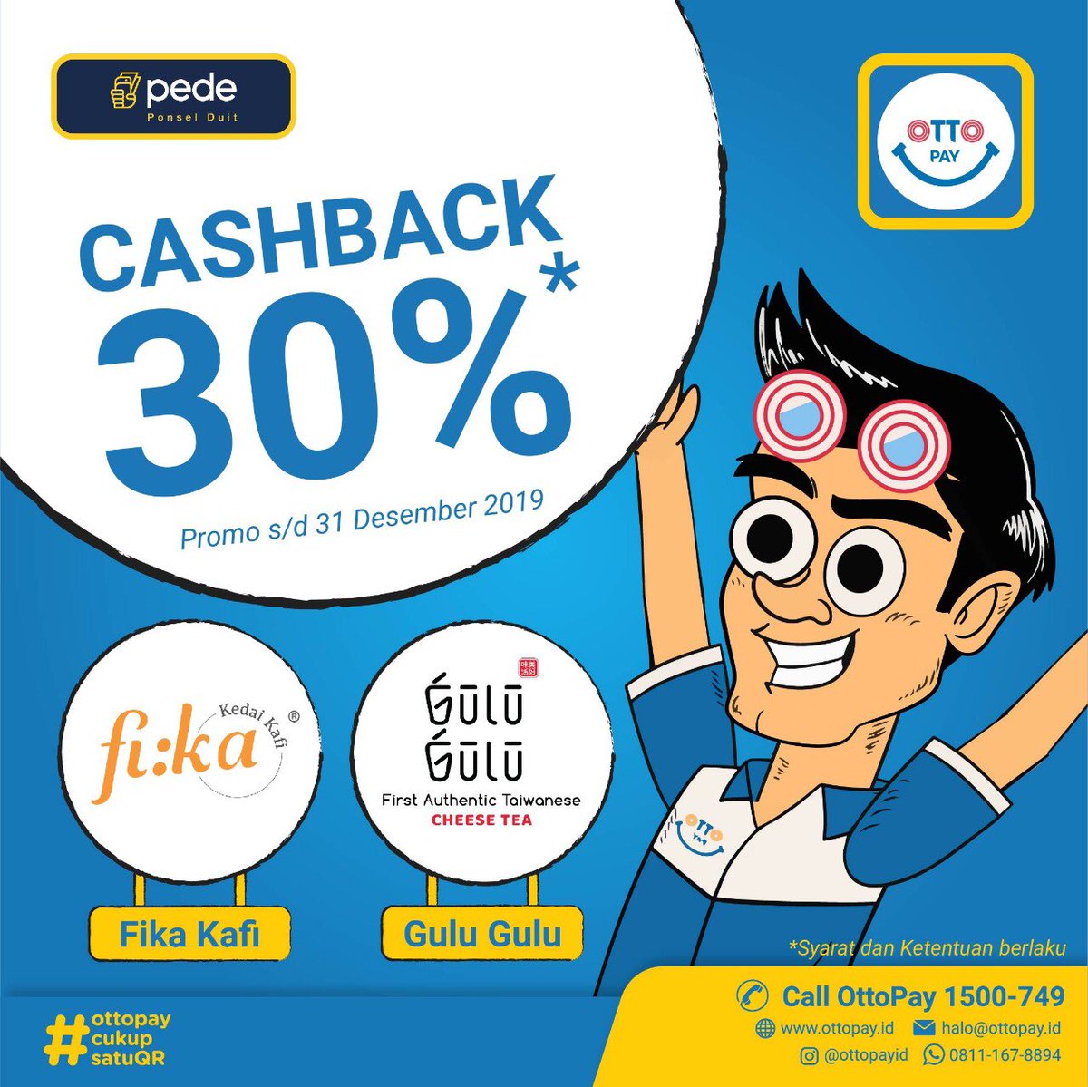 OttoPayID's tweet photo. Yuk! Nikmati promo cashback seru dari modern merchant OttoPay dengan menggunakan aplikasi Pede 🤩
#OttoPay #OttoPayCukupSatuQR #Promo #PromoHaircut #Haircut #10MinuteHaircut #PotongRambut #Potram #PromoSalon #Salon #HairSalon #PromoCashback #PromoMakanan #PromoMinuman #PromoKFC https://t.co/Hz3nRaIjJP