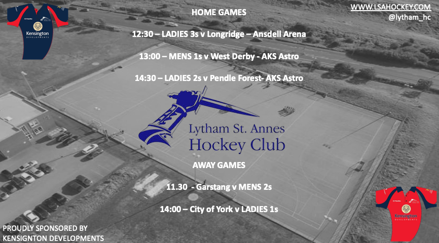 lytham_hc's tweet photo. THIS WEEKEND'S FIXTURES
The Ladies 1s + Mens 2s look for points on the road whilst the Mens 1s, Ladies 2s + 3s look for home wins to kick start the season.
All support is welcome before heading back to the club.
#LSAHC #Lytham #StAnnes #FortressAKS https://t.co/pBKtnwP4Vl