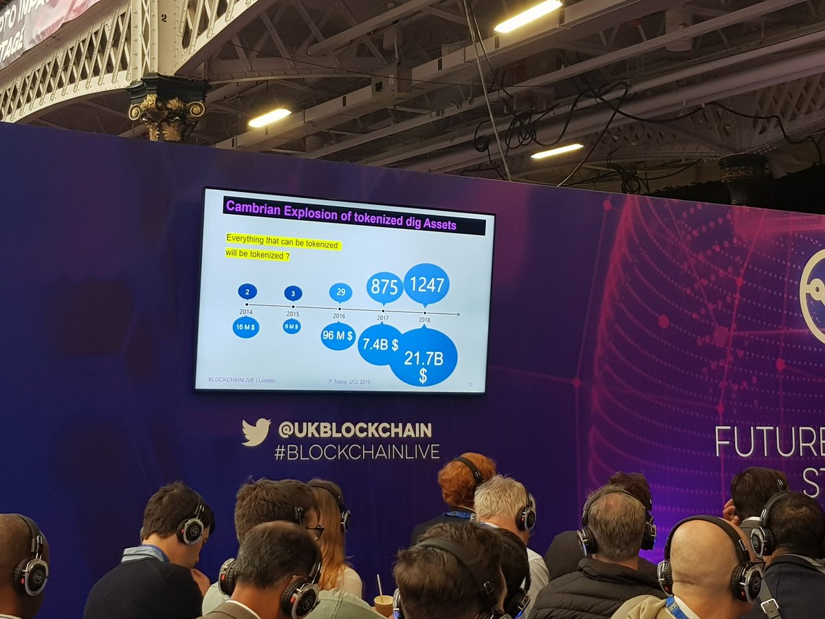 "Everything can be tokenized"! <a href="/PaoloTasca/">Paolo Tasca</a>. Second phase of the web: an internet of value. #BlockchainLive #CatalystNetwork