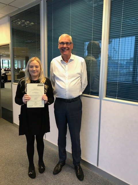 FirstScottish's tweet photo. Jordan McGuire a trainee searcher at First Scottish has been awarded the Modern Apprenticeship in Paralegal Practice through @scotialawtrain Jordan is the first successful apprentice from a search company in Scotland.
@ScotsParalegal @AccParalegalLSS
 #paralegalmodernapprentice https://t.co/VEKdOy6JLj