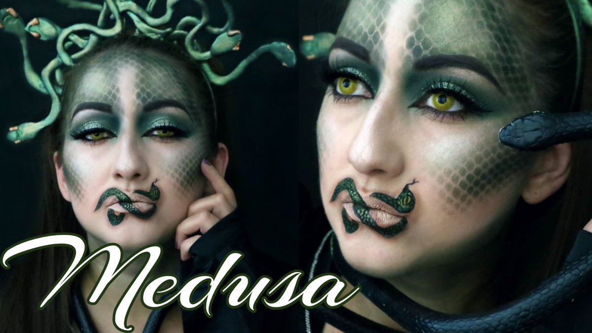 MEDUSA / SNAKE MAKEUP TUTORIAL https://www.youtube.com/watch?v=eHZaePA8P4s ...