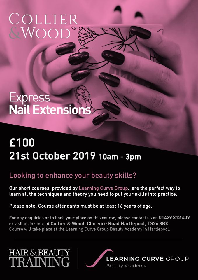 EXPRESS NAILS TRAINING COURSE £100
21st October, 10am-3pm

For more information or to book your place, give us a call on 01429 812 409 or pop in store.

#hair #beauty #training #course #courses #northeast #nails #nailsofinstagram #trainingcourse #fakenails #October #beautytips
